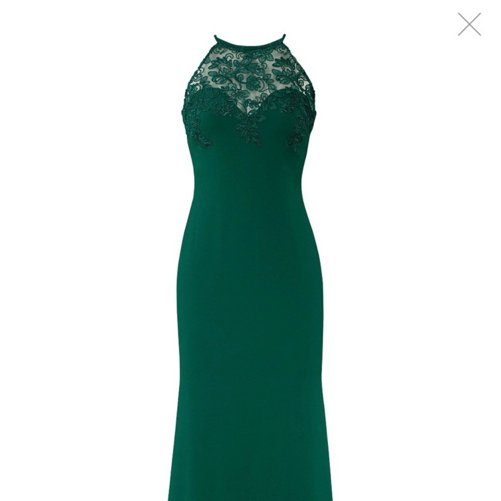 Badgley Mischka emerald lace tyler gown size 4